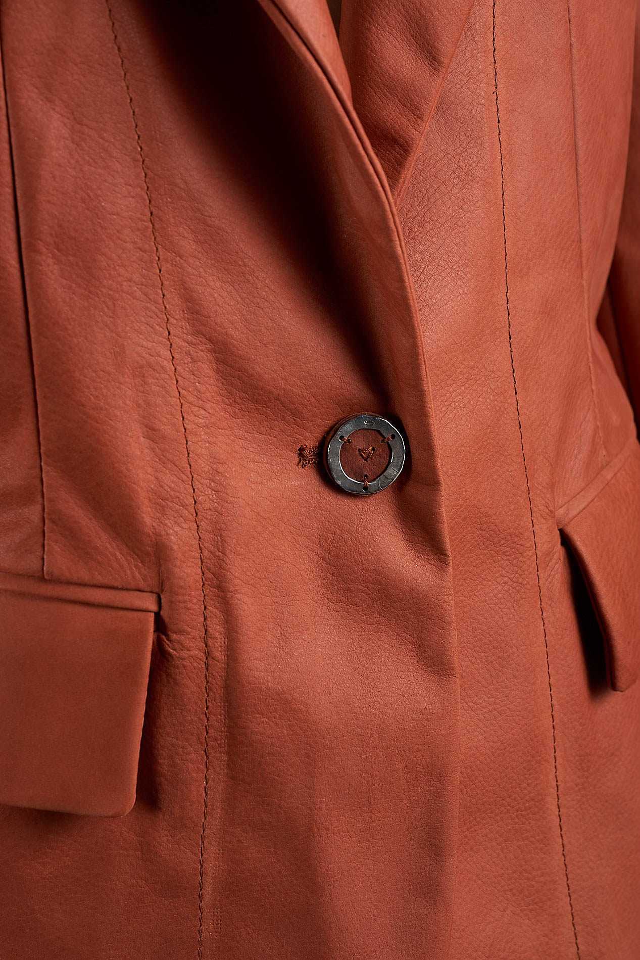 DANIELE BASTA LEATHER AND SILVER JACKET